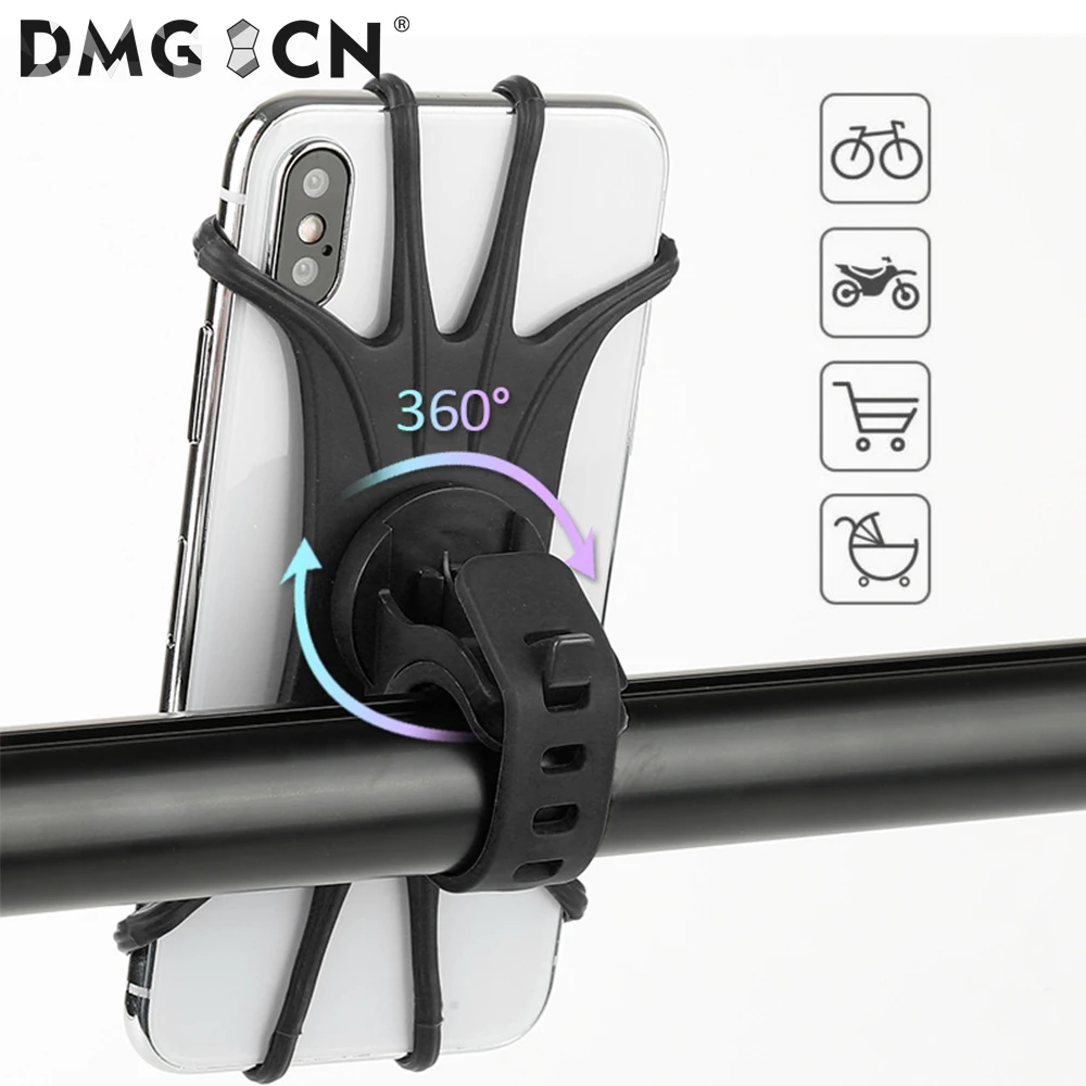 

Bicycle Phone Holder Universal Motorcycle Mobile Phone Holder Bike Handlebar Stand Bracket, Black