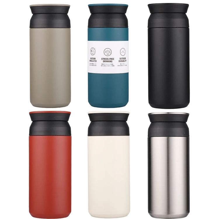 

Customize Print Japanese Mug With Logo Cold Insulated Drinking Thermos Bottles Camping Coffee Thermo Flask Double Wall, Customized colors acceptable