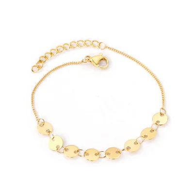 

MSYO New Ins Hip Hop Bracelet For Women 18k Bracelet Unisex Simplicity Gold Bracelets Women