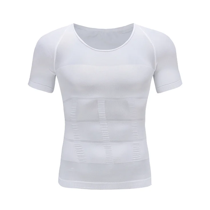 

Wholesale Men's Compression T-Shirt Compression Body Building Shirt for Men Summer Slim Dry Quick Under Shirt, Black, white and blue