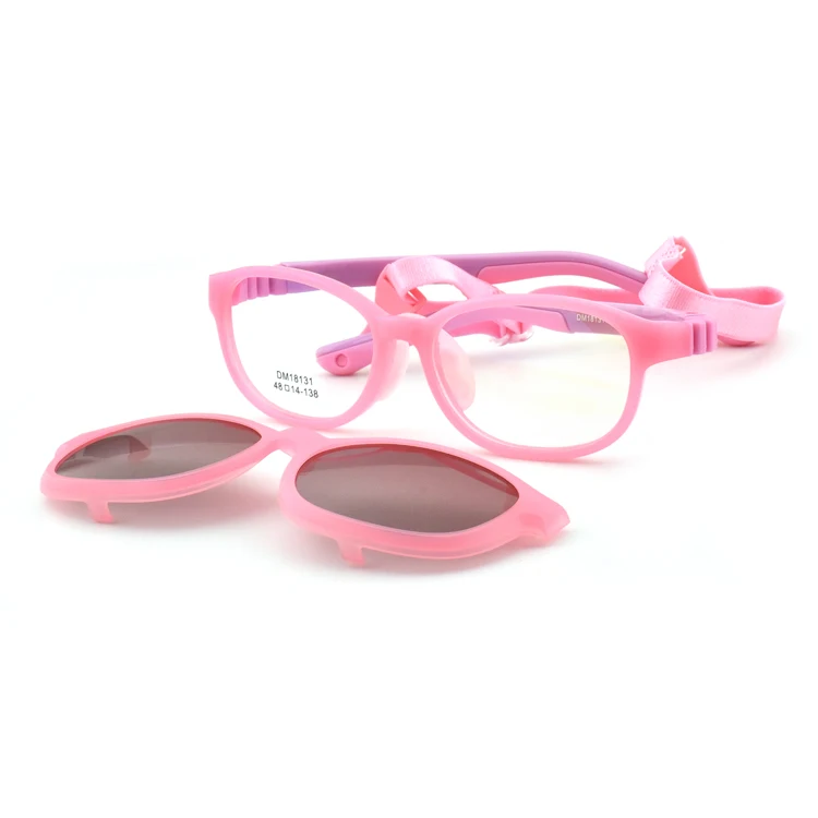 

DAISYER 2021 new high quality round silicon flexible kids anti blue light glasses clip on blue light blocking glasses children