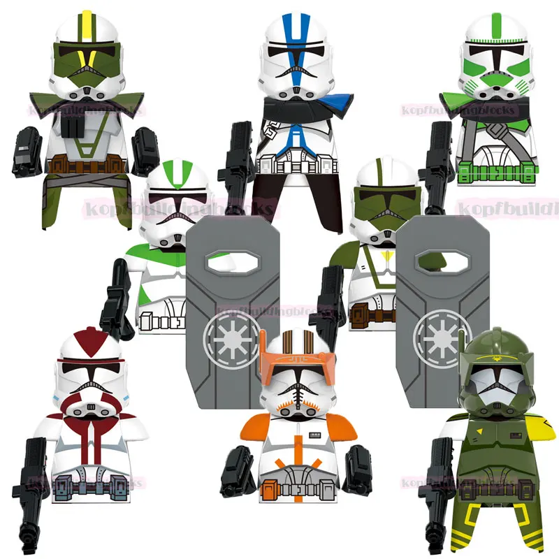 

X0345 Space Wars Movie Figure SW Anaxes Doom ARC Clone Storm Trooper Commander Cody Appo Mini Bricks Building Block Figure Toy