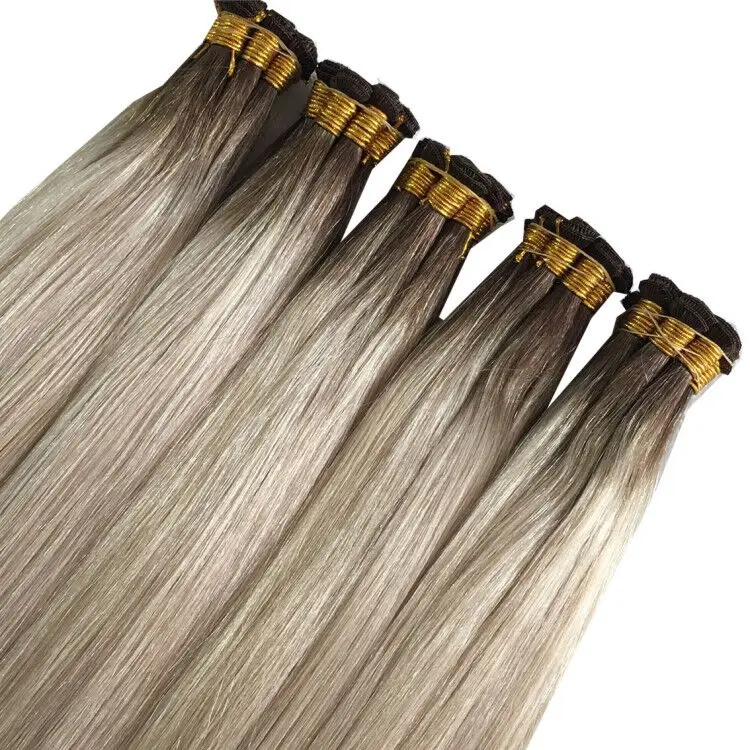 

Fast Delivery Large Stock Hand Tied Wefts Double Drawn Handtied Weft 100 Remy Human Hair Extensions