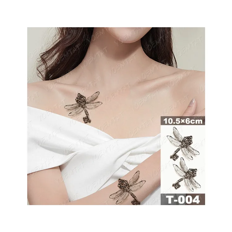 

Small Arm Dragonfly Adult Kids Tato Water Transfer Temporary Tattoo Sticker, Cmyk