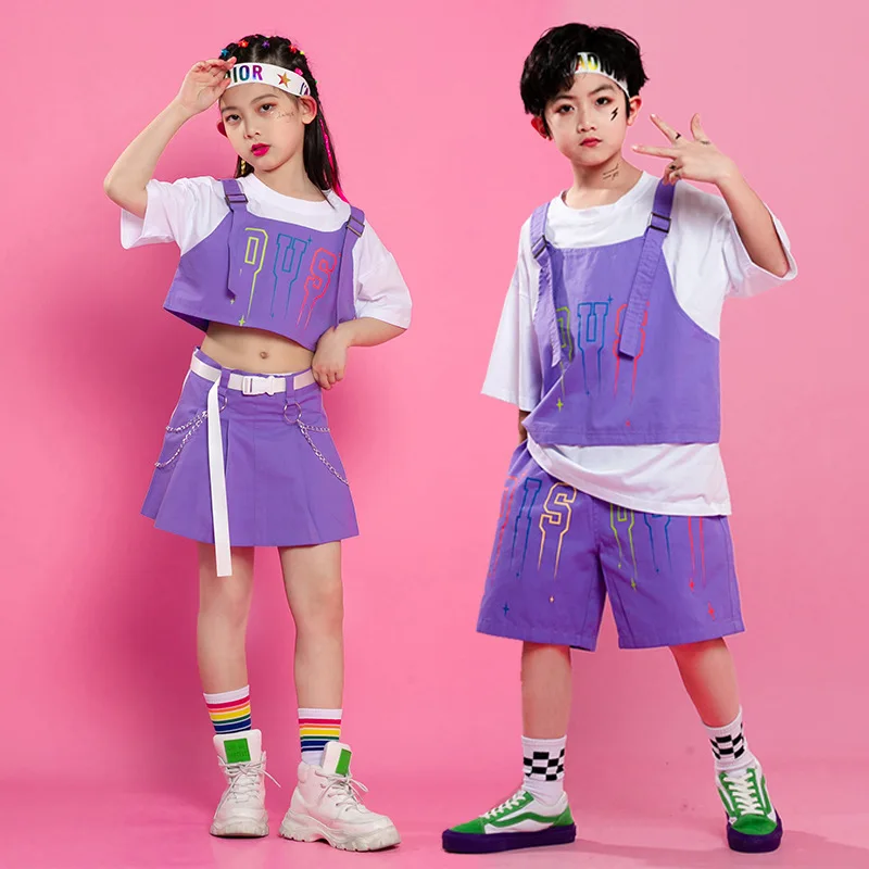 

110-180cm Children's Modern Jazz Dance Costume Girls Boys Hip-Hop Street Dancing Clothes Kids Stage Performance Costumes
