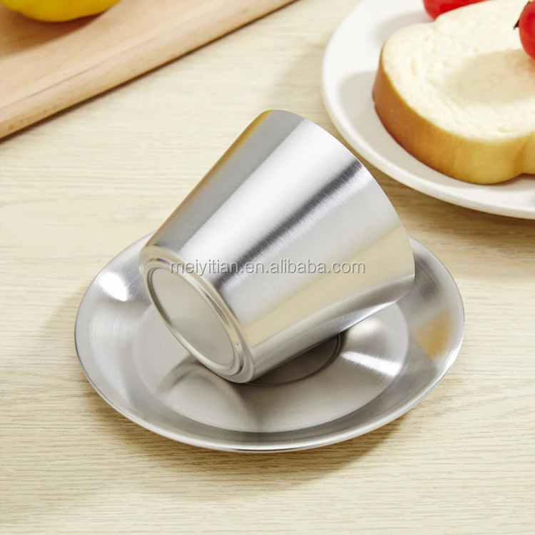 American Style Coffee Cup Set Double Wall 304 Stainless Steel