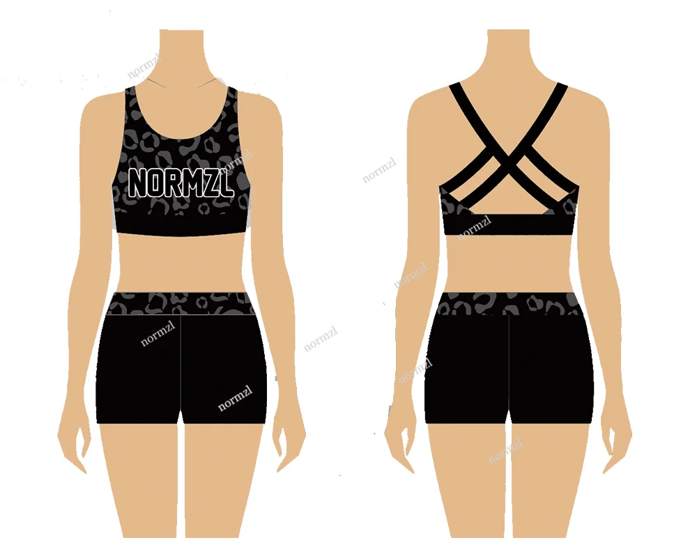 Custom Sublimation Cheer Practice Girls Outfit Dance Costume Cheerleading Uniforms
