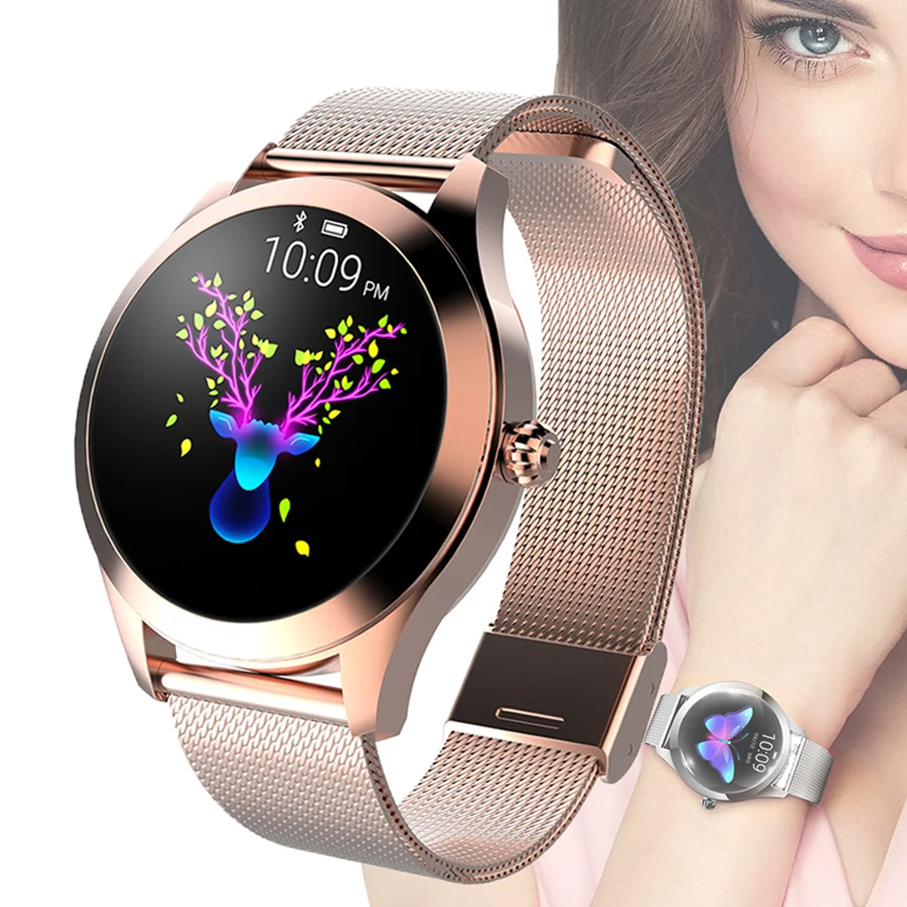 

KW10 smartwatch 2021 Fashion women waterproof heart rate monitor message fitness pro smart watch K10