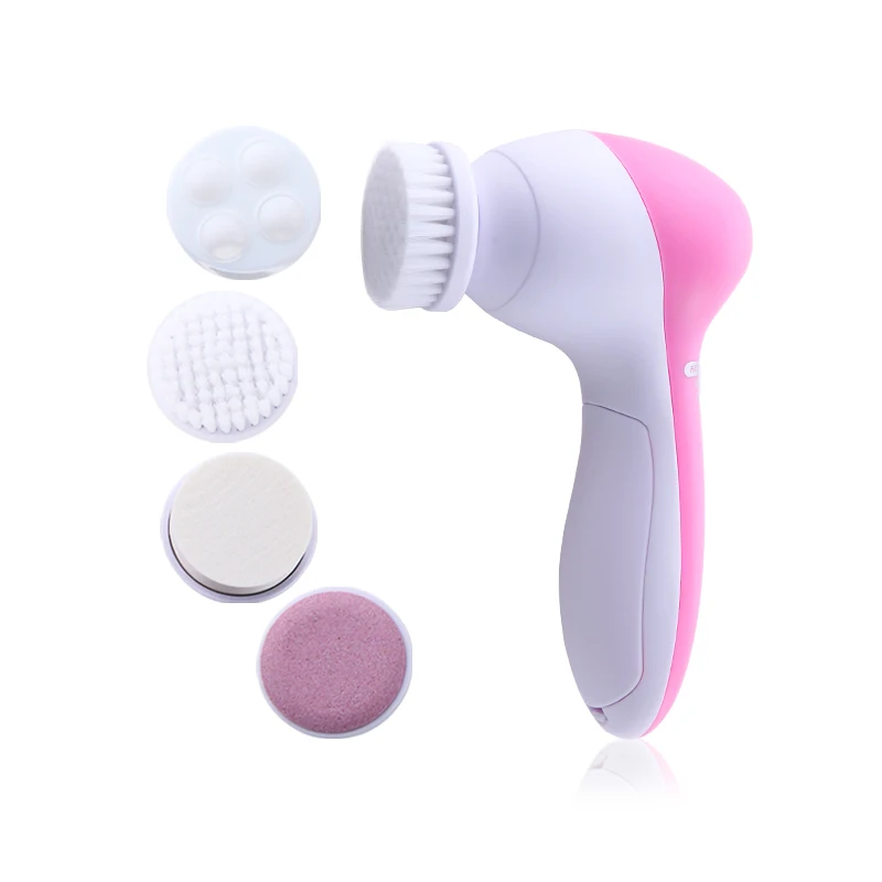 

5 in 1 mini face cleaning exfoliator spin brush Beauty Care Massage Electric Facial Cleansing Brush, Skin Care Face Massager