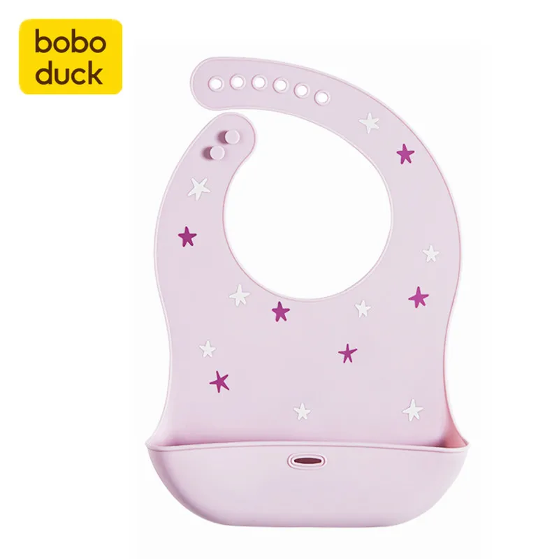 

Boboduck New Product Ideas 2021 New Style Waterproof Baby Bibs Silicone