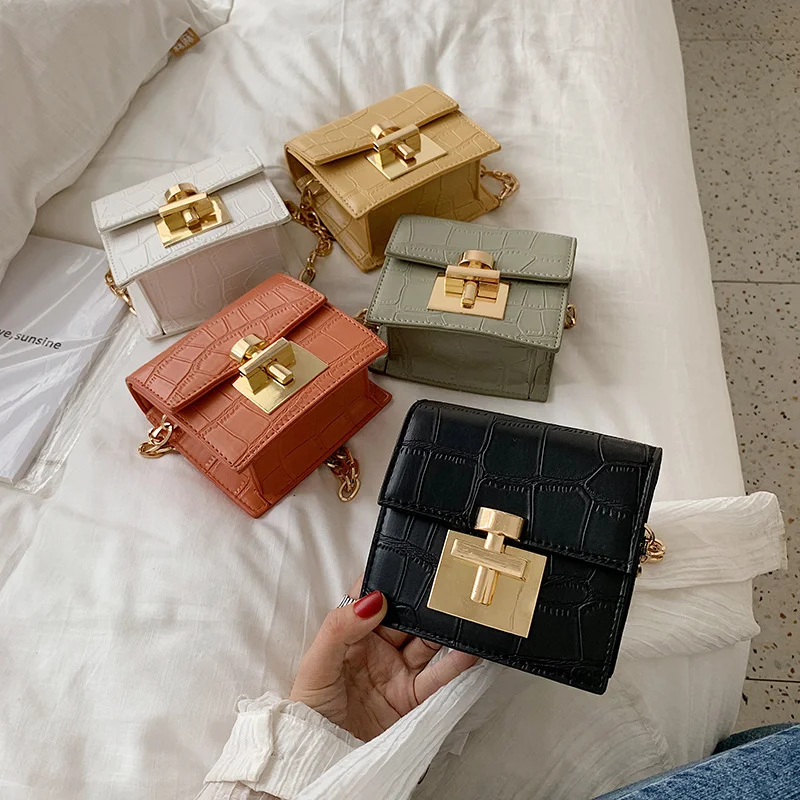 

Mini stone pattern small purses square women bags designer handbags Messenger Bags for women 2021 purses and handbags