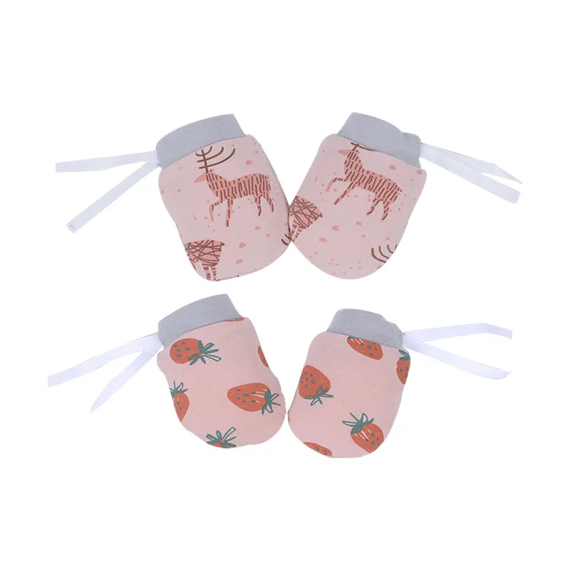 
Muslin tree Free Sample cute soft sweat-absorbent cotton baby gloves 