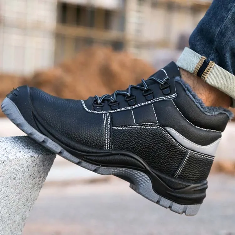 ANT5 S1P S3 Microfiber Leather Safety Shoes Boots Anti-Puncture Anti-Static Steel Toe PU Slip-Resistant Working Construction