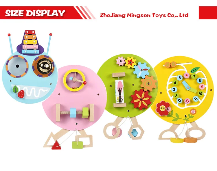 promotion customized  kids montessori toys multifunctional wall mounted educational toys