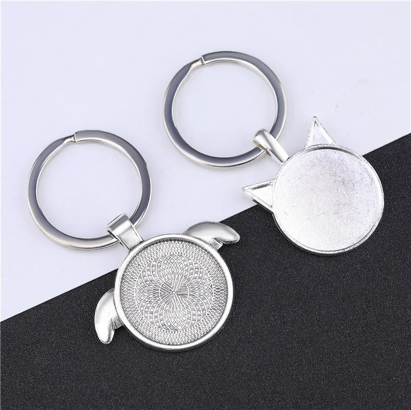 

2021 Sailing Jewelry keychain Photo Frame Pendant Angel Photo Frame Pendant 25mm Cat Ears Photo Frame Pendant