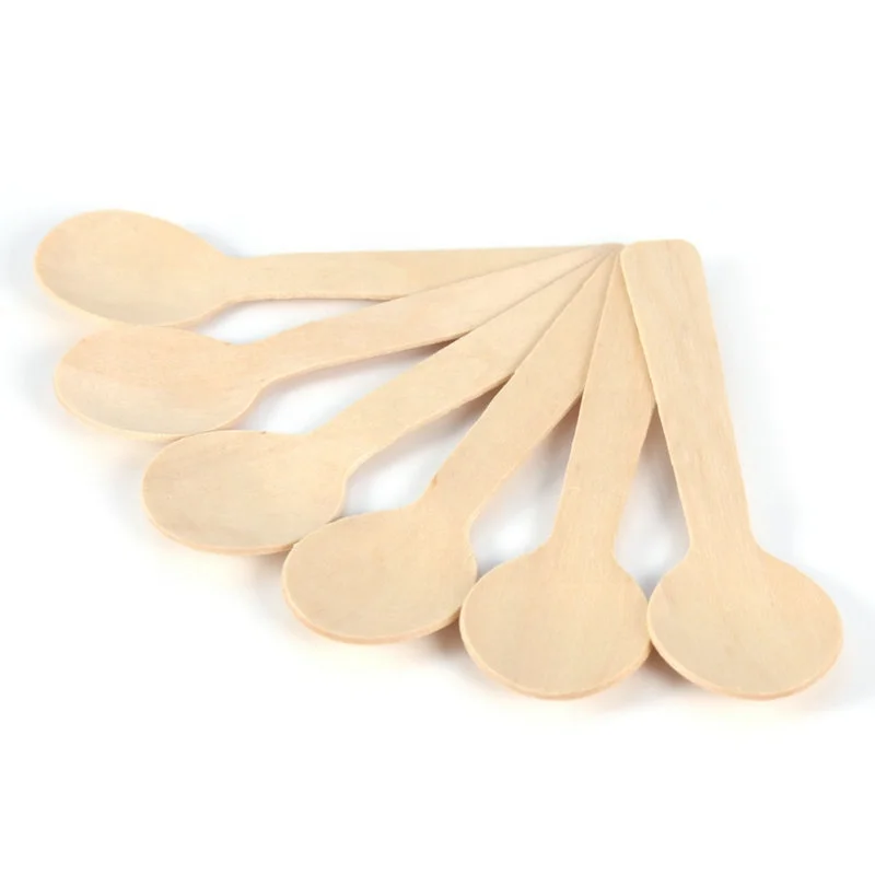 

Small Mini Wooden Spoon Disposable Dessert Coffee Ice Cream Honey Tea Wood Spoon Disposable Wooden Spoons