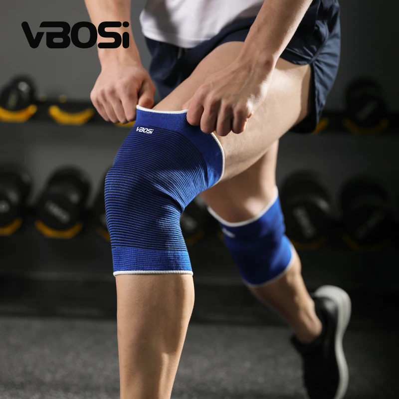 1 Pair VBOSi Elastic Unisex Breathable Knee Support Sleeves for Weightlifting Basketball Running