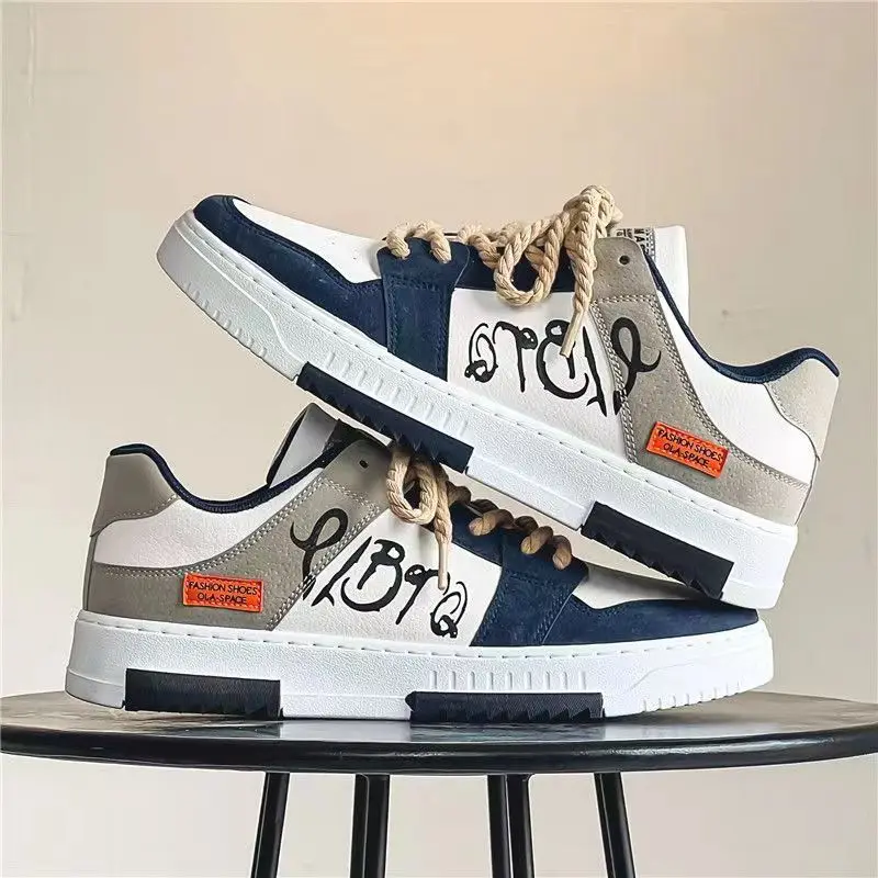 Trendy men's casual  Breathable Walking Style Shoes Running Shoes sports sneaker fashionable thick soles board shoes