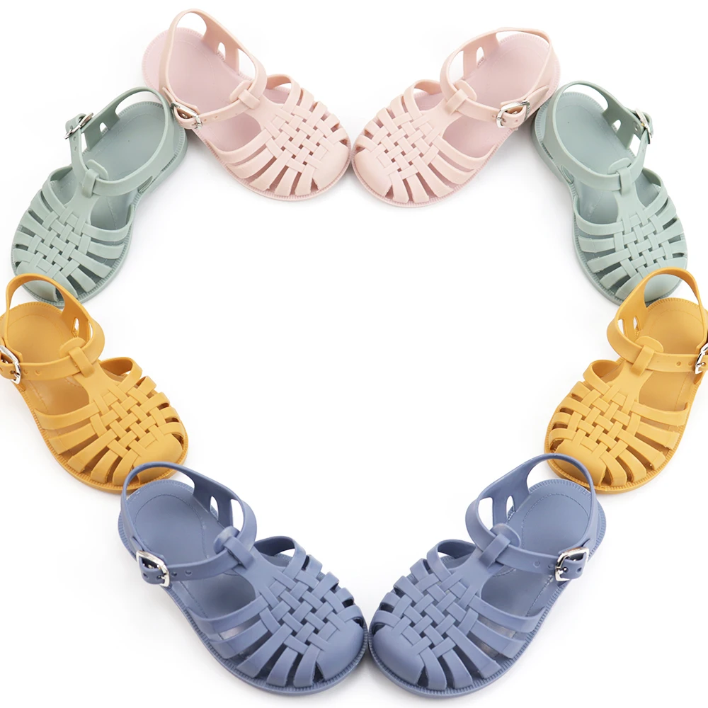 

2020 Fashion New Girls Boy Jelly Shoes Baby Sandals Children's Beach Shoes Non-slip Toddler Shoes, 6 color avaiable