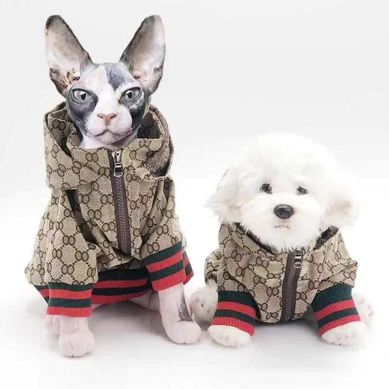 

High-end luxury brand Fashionable dog jacket waterproof zipper dog clothes coat