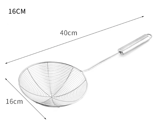 Food Grade 420 Stainless Steel Wire Skimmer With Handle