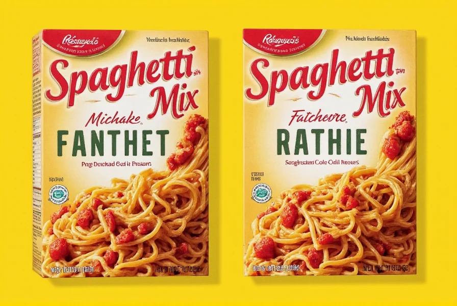 Spaghetti mix stored in glass jars with labels