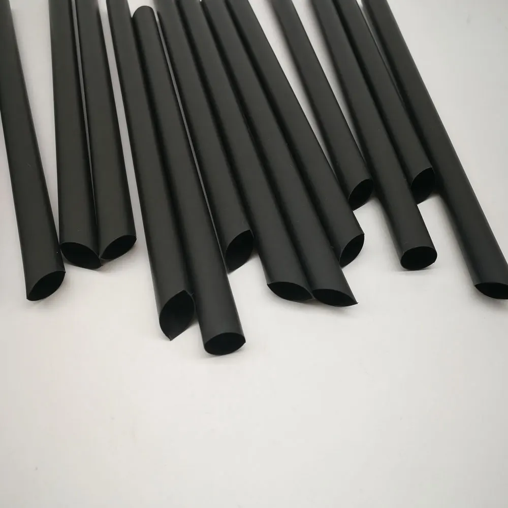 

6*240mm Degradable food grade straw tip tube Food grade straw, Black/white/customizable