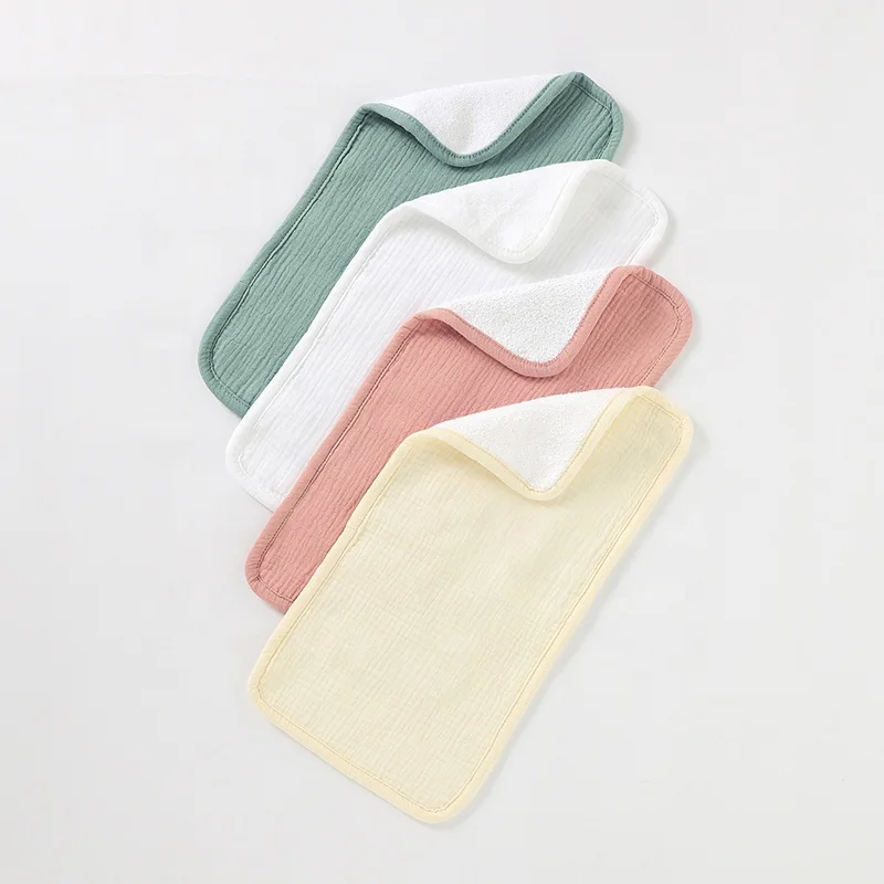 

Organic Cotton Muslin And Toweling Combined Waterproof Baby Burp Cloth