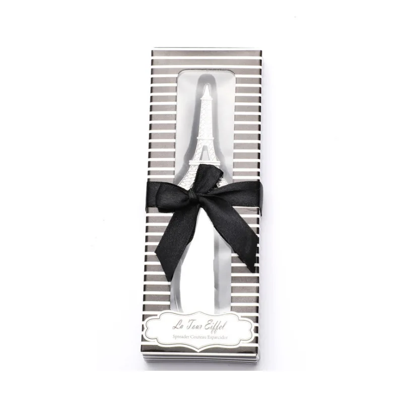 

Wedding Gifts Creative Alloy Eiffel Tower Bottle Opener Cake Cream Knife Personality Souvenir For Wedding Guest Gift, Silver