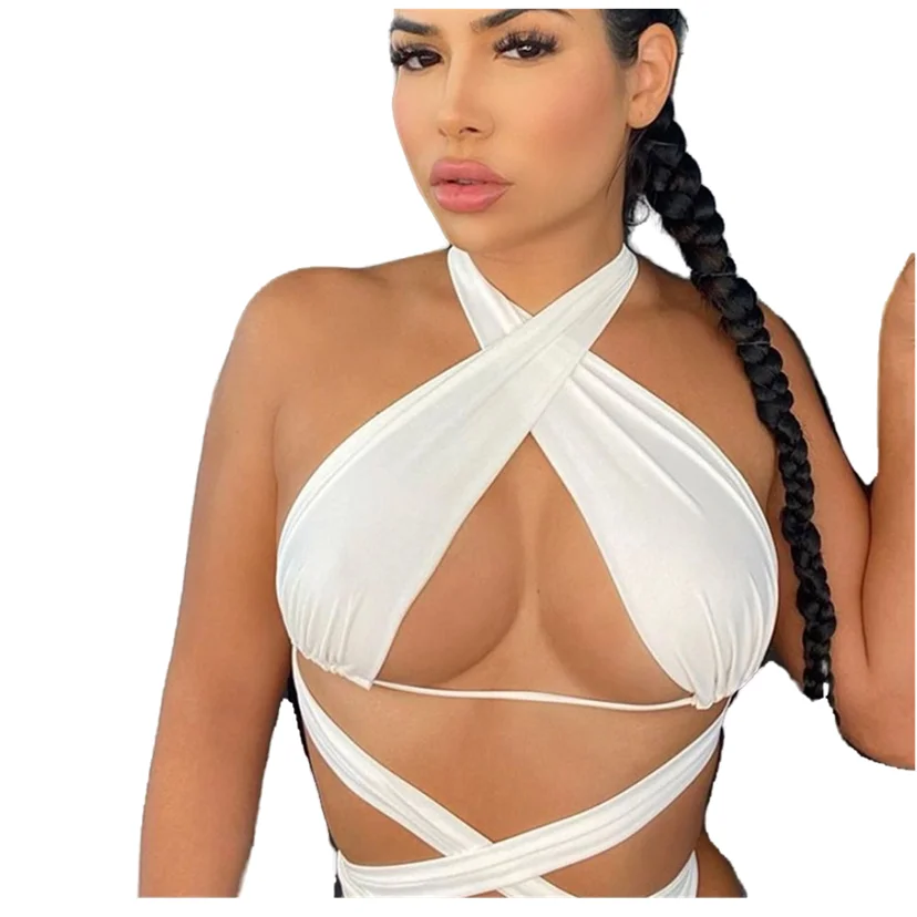 

Sexy cross halter tube top small vest wholesale, As picture and also can make as your request