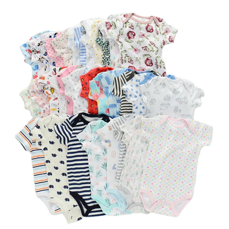 

Random shipments baby rompers blank certified plain white cotton baby bodysuit baby