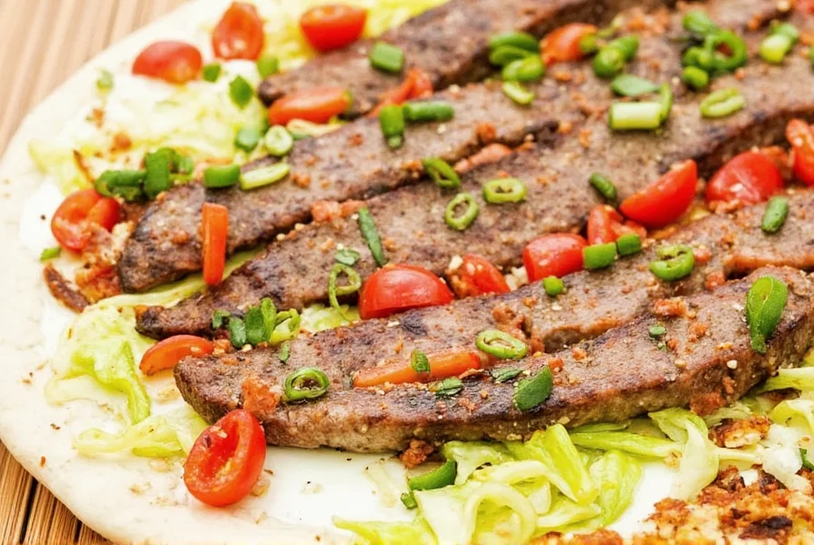 Final shwarma dish with pita bread and vegetables
