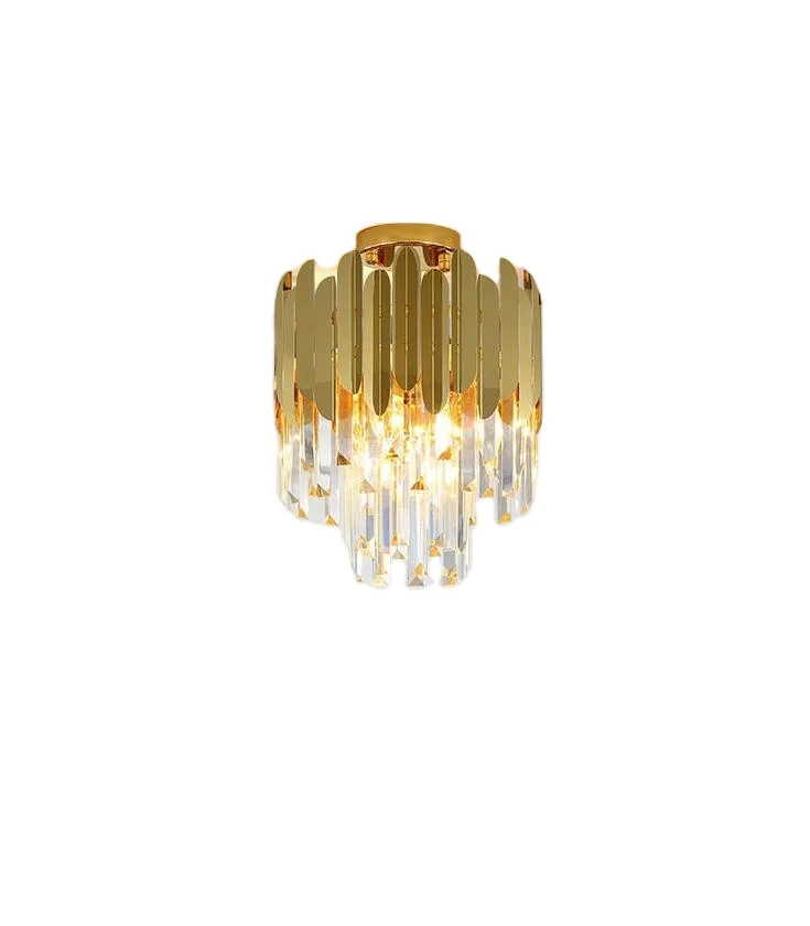 smallest 30cm children room stainless steel crystal gold ceiling chandelier lights