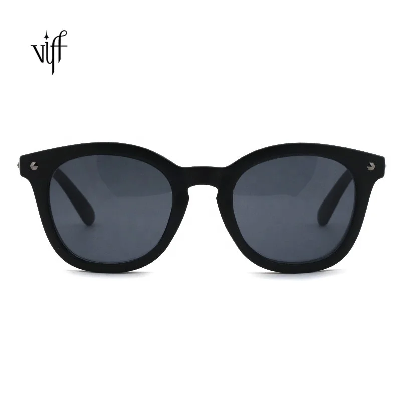 

VIFF American Free Style Cool Fashion Sunglasses P09740 Plastic Glasses Black Round Eye Glasses Sunglasses