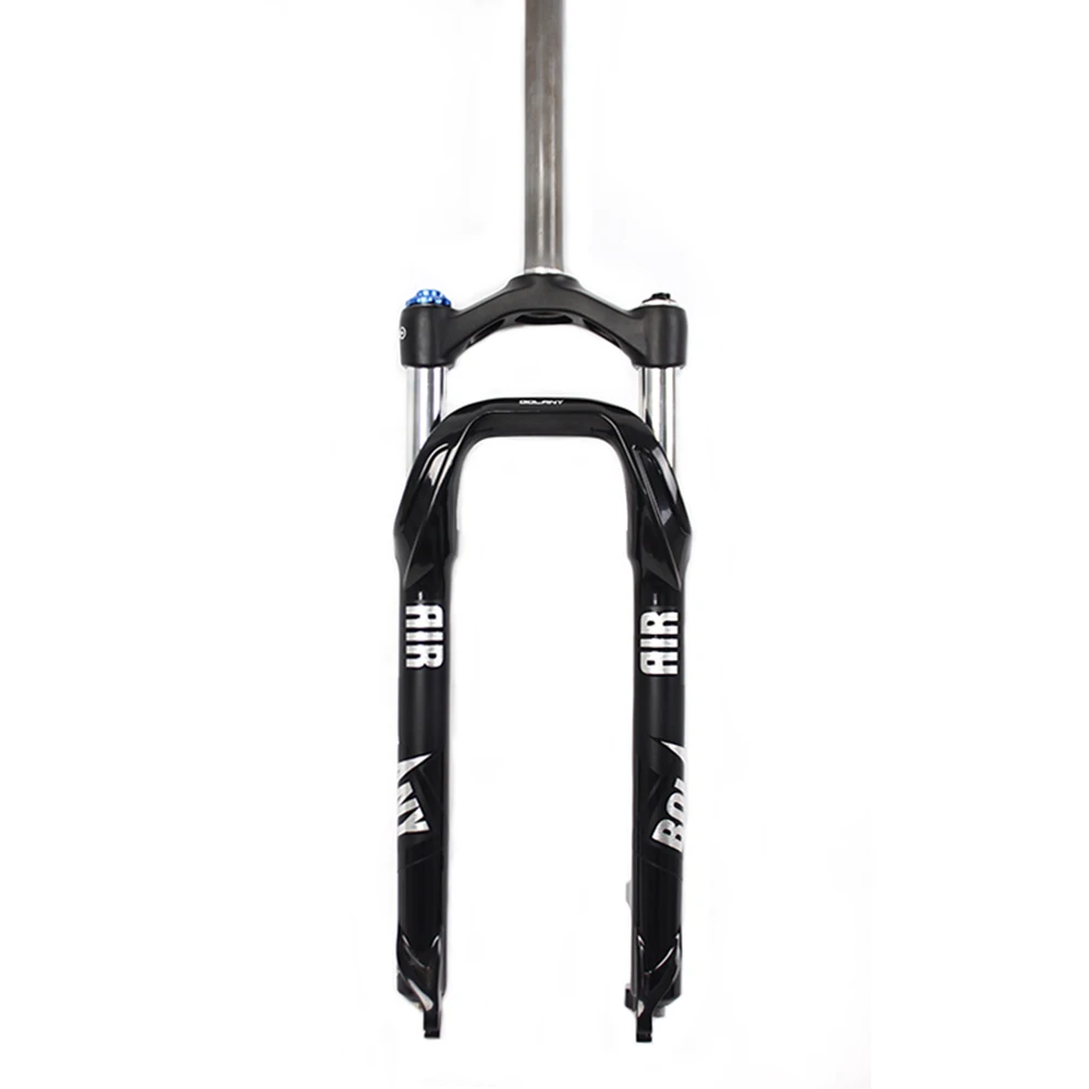 

BOLANY Straight MTB Bicycle Air Shock Forks 26/27.5/ 29" 100mm Travel Preload Adjust QR Mountain Bike Forks, Silver black
