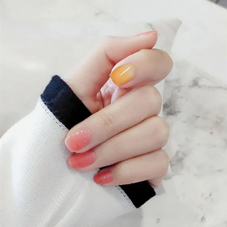 

short nails set press on full cover press on nail tips nails supplies salon false