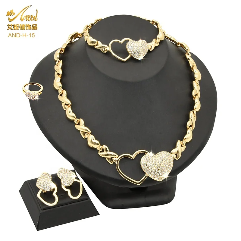 

African brass 4 piece 18k gold plated xo x and o xoxo diamond 18k gold plated 24k gold jewlery jewelry sets, Accept your request