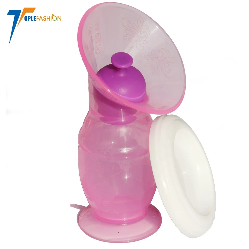 

bpa Free Food Grade Manual silicone breast collector Breast Pump milk pump with Suction Base for breastfeeding Moms