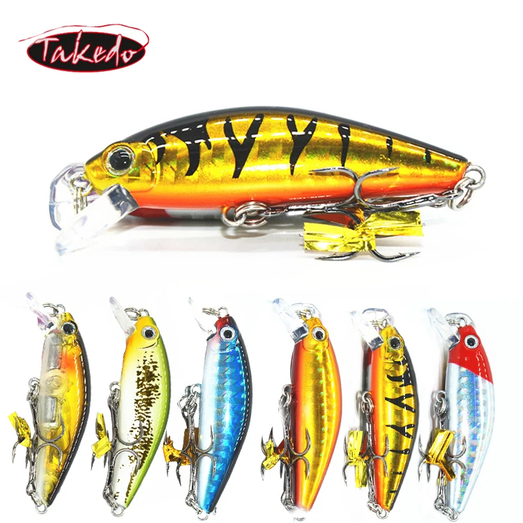 

TAKEDO fast delivery OEM LB50 50mm 6.8g minnow sinking minnow peche leurre souple fishing lure bass lure