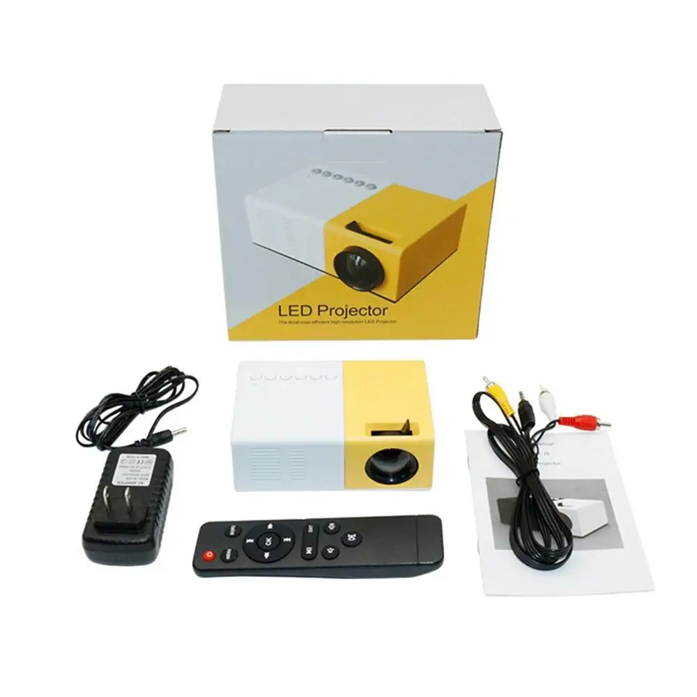 

YG300 Pro LED Mini Projector 480x272 Pixels Supports 1080P Audio Portable Home Media Video Player