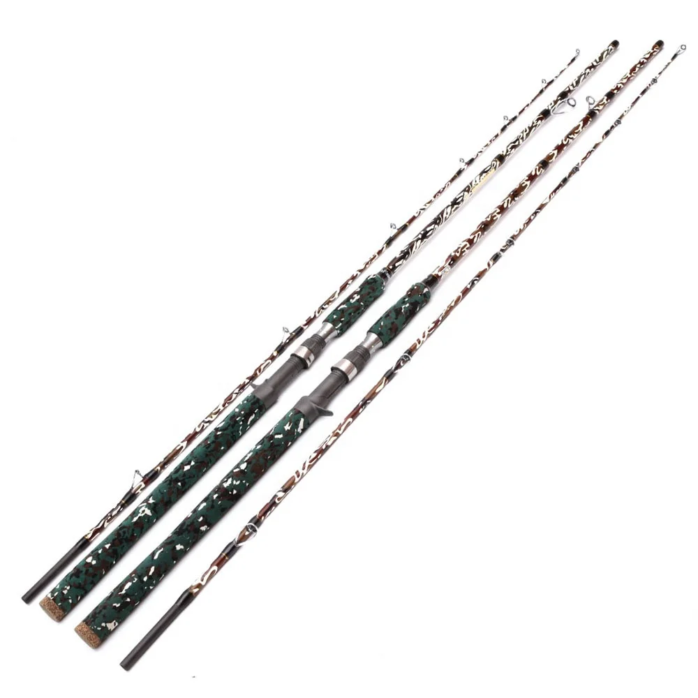 

OBSESSION Pike Snakehead Heavy Power 2.4m 802XH Power High Carbon Super Hard 2 Sections Far Casting Fishing Rod Tackle OEM, Black or customized