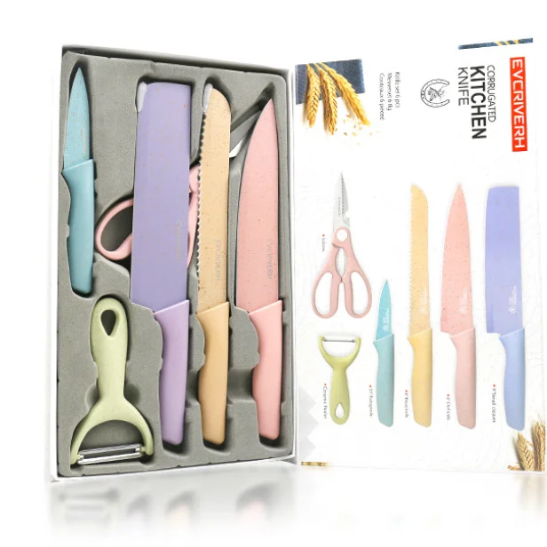 

Gift Color Box 6PCS Stainless Steel Kitchen Accessory Kitchen Knife Set