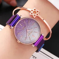 

Hot sale Magnet mesh belt Waterproof Swan Bracelet Ladies Watch Five Suits Simple Watch Women sets gift sets