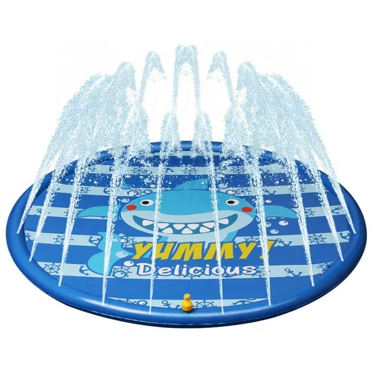 

Trending Outdoor Garden Inflatable Water Sprinklers Baby Playing Water Mat >3 Years, Blue/customized