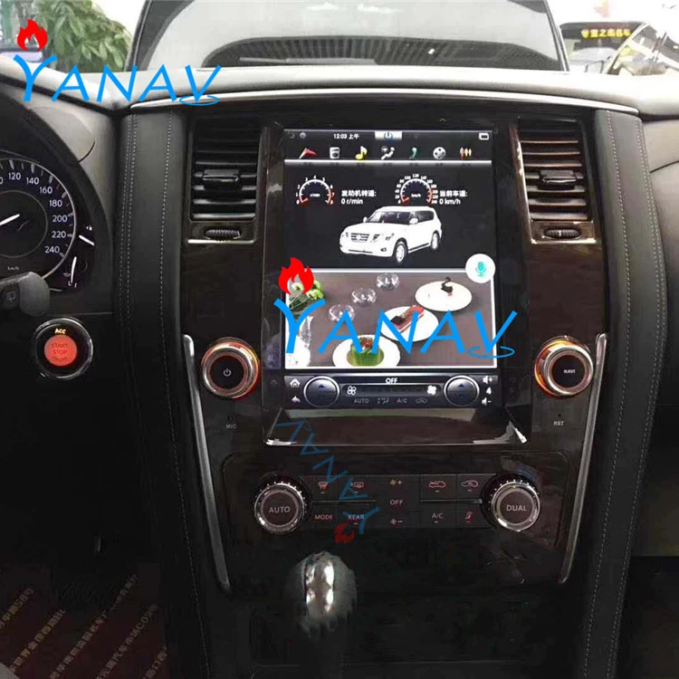 

12.1 inch Tesla style Vertical Screen Car Navigation GPS For-Nissan Patrol 2016-2019 navigation multimedia DVD player Online TV