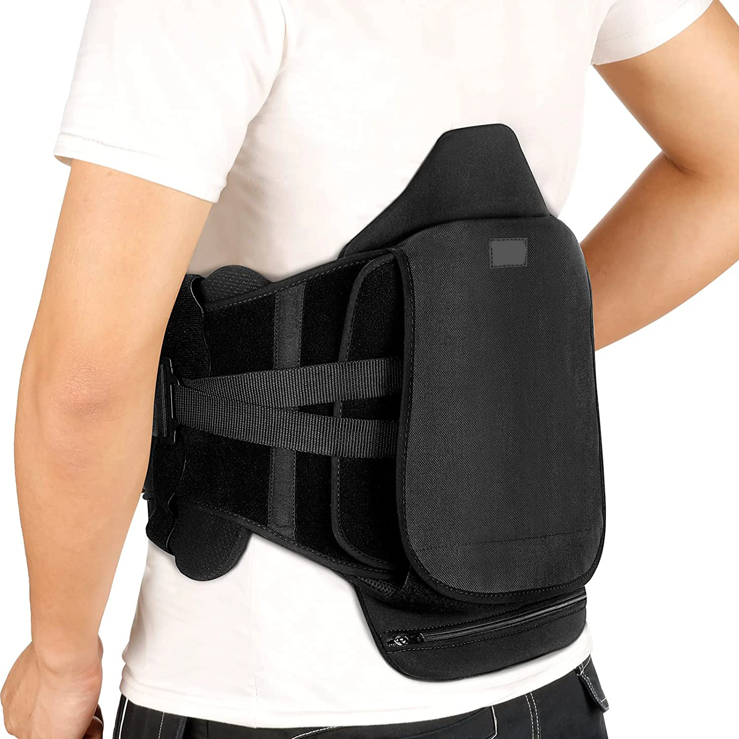 

KANGDA LSO Medical Back Brace, Lumbar Support for Pain Relief, Waist Wrap with Extra Strap and Removable Lumbar Pad