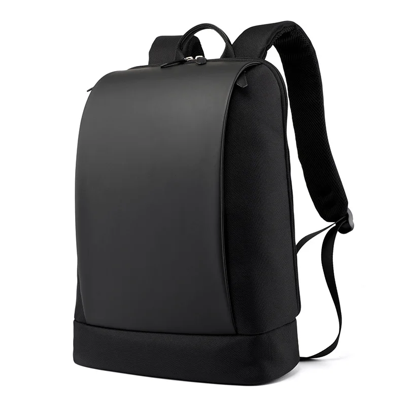 

Superior water resistance Contrasting color design Super fiber synthetic leather Travel Men Laptop Backpacks, Black