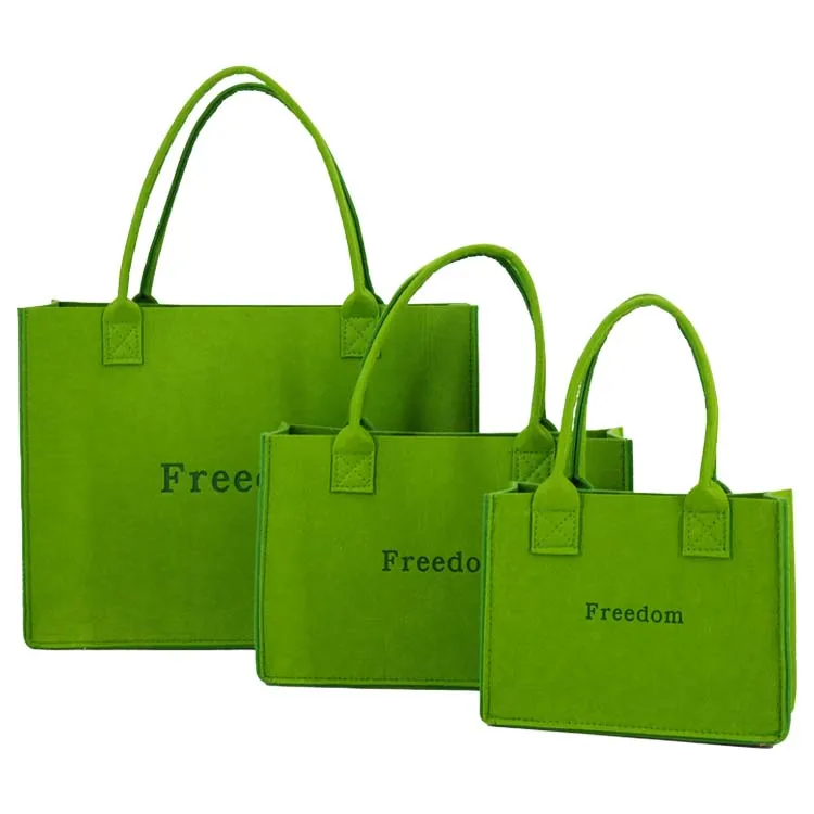 

Customized Felt Tote Bag Large Carry Bag with Handle Shopping Bag Robust Felt Handbag