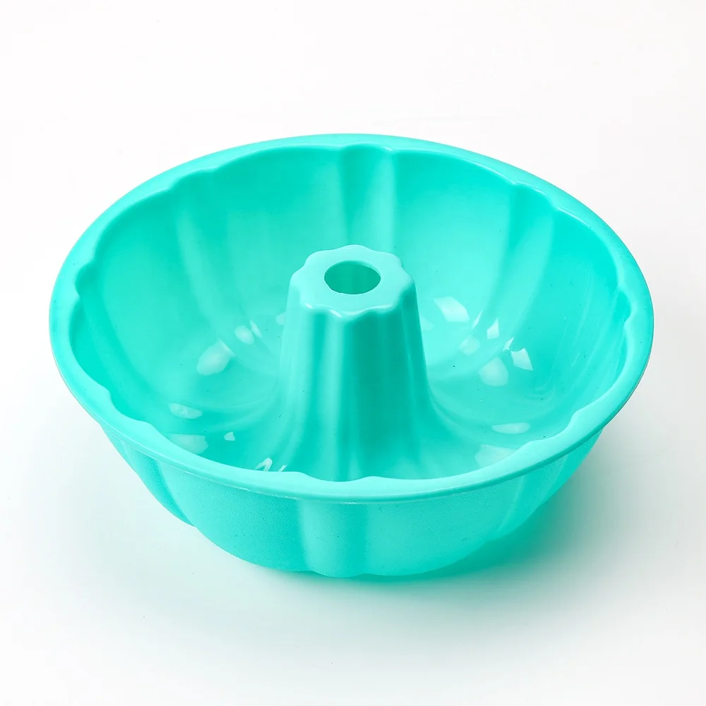 

Silicone Baking Molds European Grade Fluted Round Cake Pan Non-Stick Cake Pan 9.45 Inches Tube Bakeware, Exist color