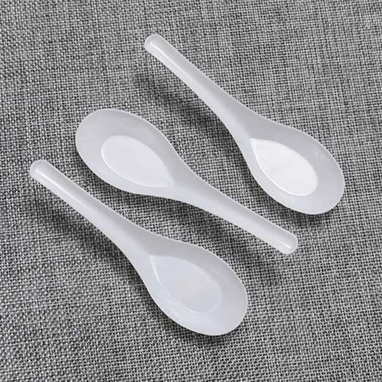 Good Quality Small Pp Take Away Plastic Disposable Chinese Soup Spoon